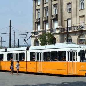 Yellow tram from Budapest